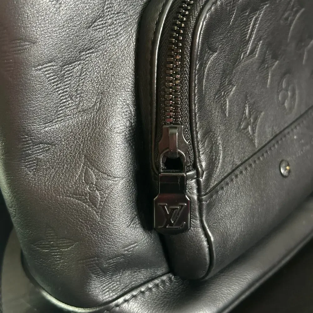 LOUIS VUITTON Racer Slingbag Backpack Monogram Shadow Leather Black